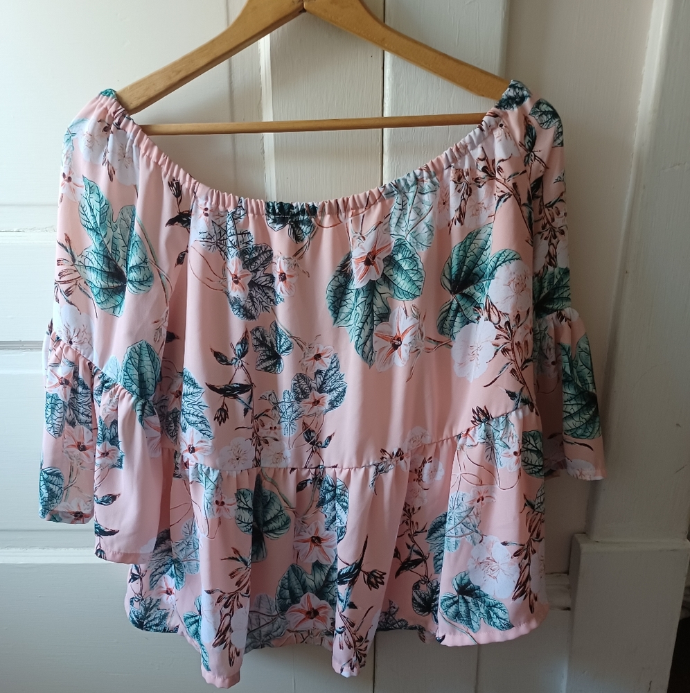 floral off the shoulder top